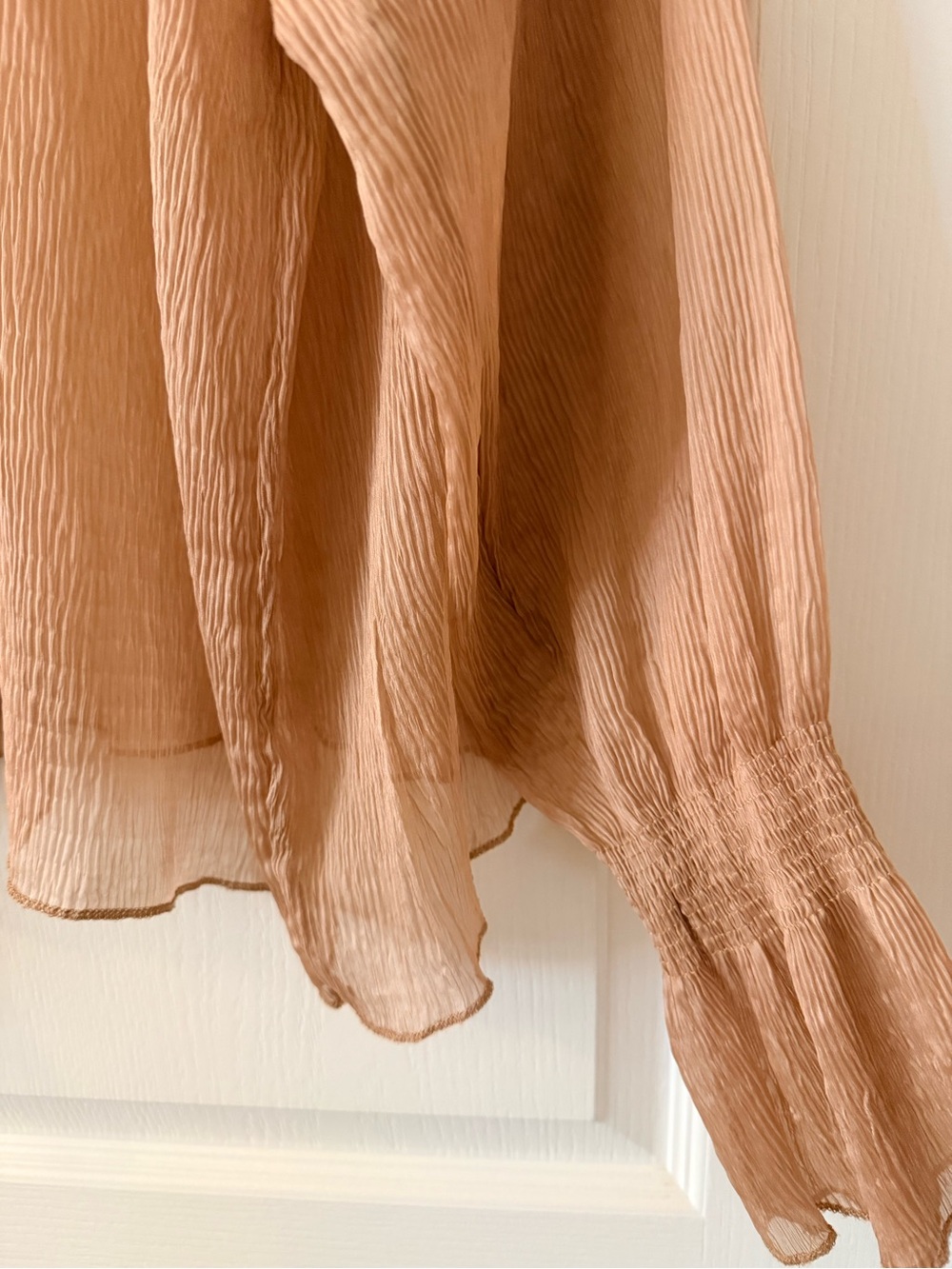 Oak + Fort Beige Flowy Long Sleeve Top - Picture 2 of 3